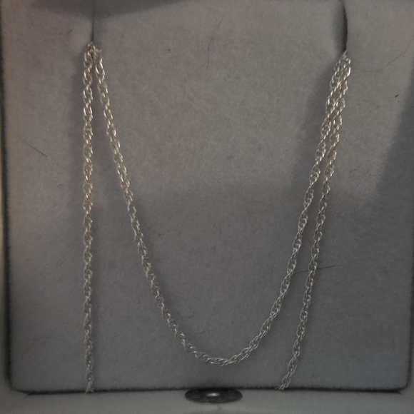 Sterling Silver Loose Rope Necklace 24" - Picture 1 of 4